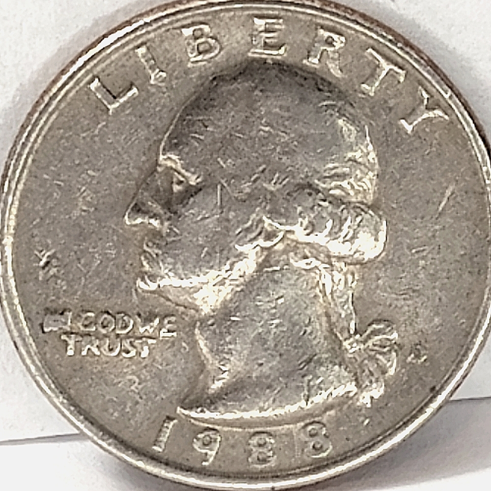 1988 D Liberty Quarter With Errors